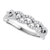 14K White 1/3 CTW Natural Diamond Anniversary Band