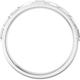 14K White 1/2 CTW Natural Diamond Anniversary Band