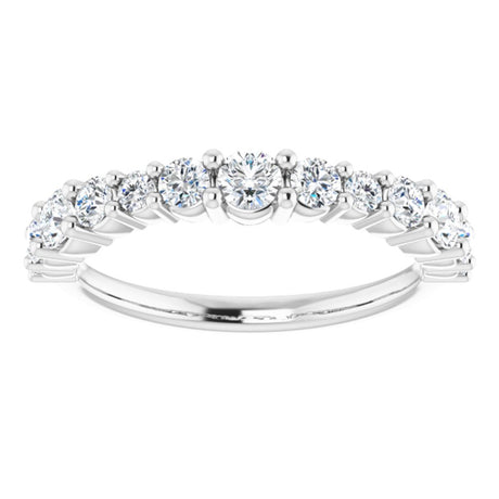 14K White 3/4 CTW Lab-Grown Diamond Anniversary Band