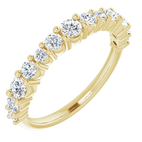 14K Yellow 3/4 CTW Natural Diamond Anniversary Band