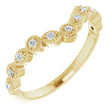 14K Yellow 1/10 CTW Natural Diamond Vintage-Inspired Contour Band