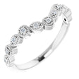 14K White 1/10 CTW Natural Diamond Vintage-Inspired Contour Band