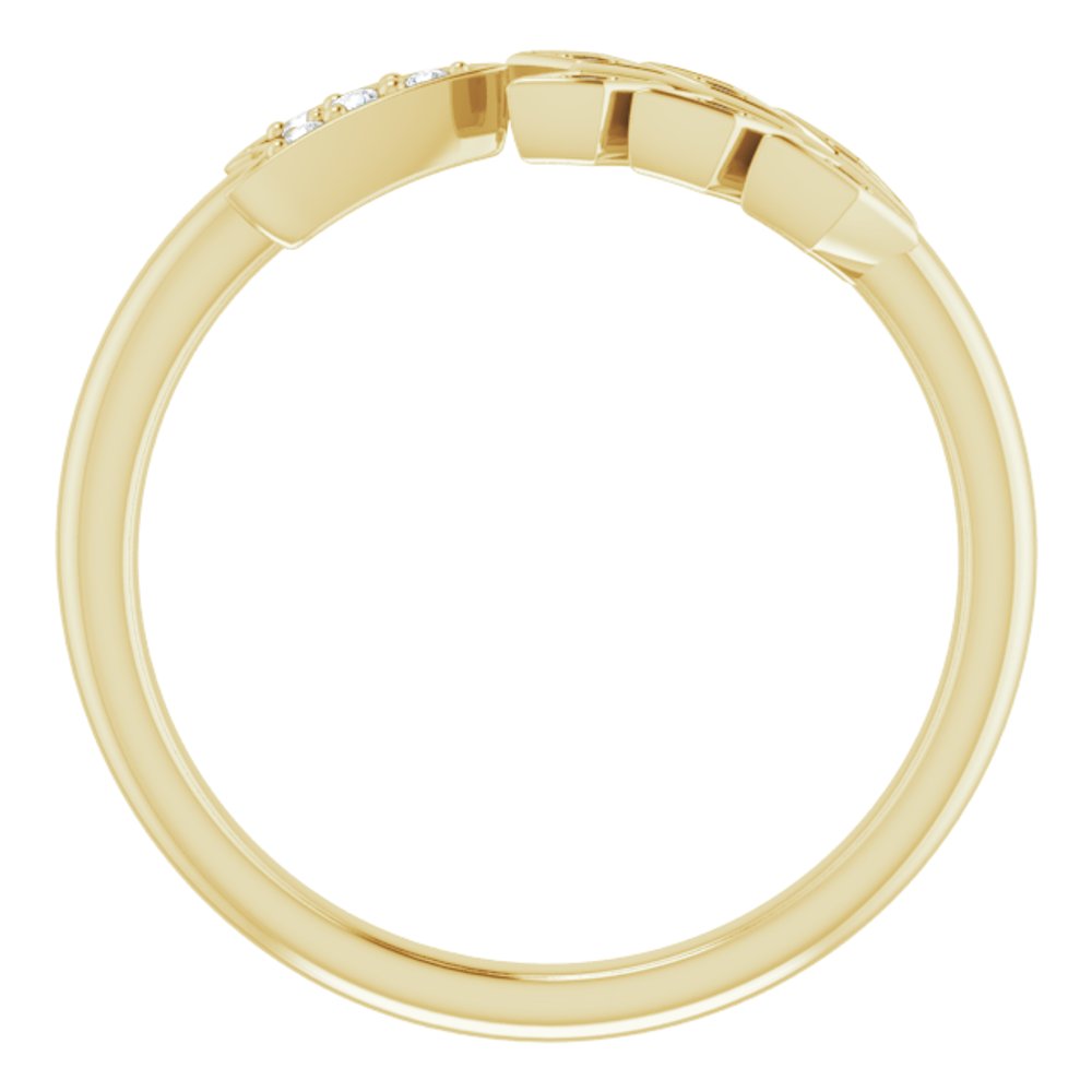 14K Yellow Gold .03 CTW Natural Diamond Arrow Ring