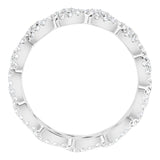 14K White Gold 5/8 CTW Natural Diamond Eternity Band Size 6.5