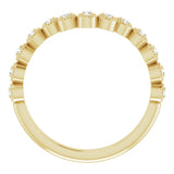 14K Yellow 1/8 CTW Natural Diamond Vintage-Inspired Contour Band