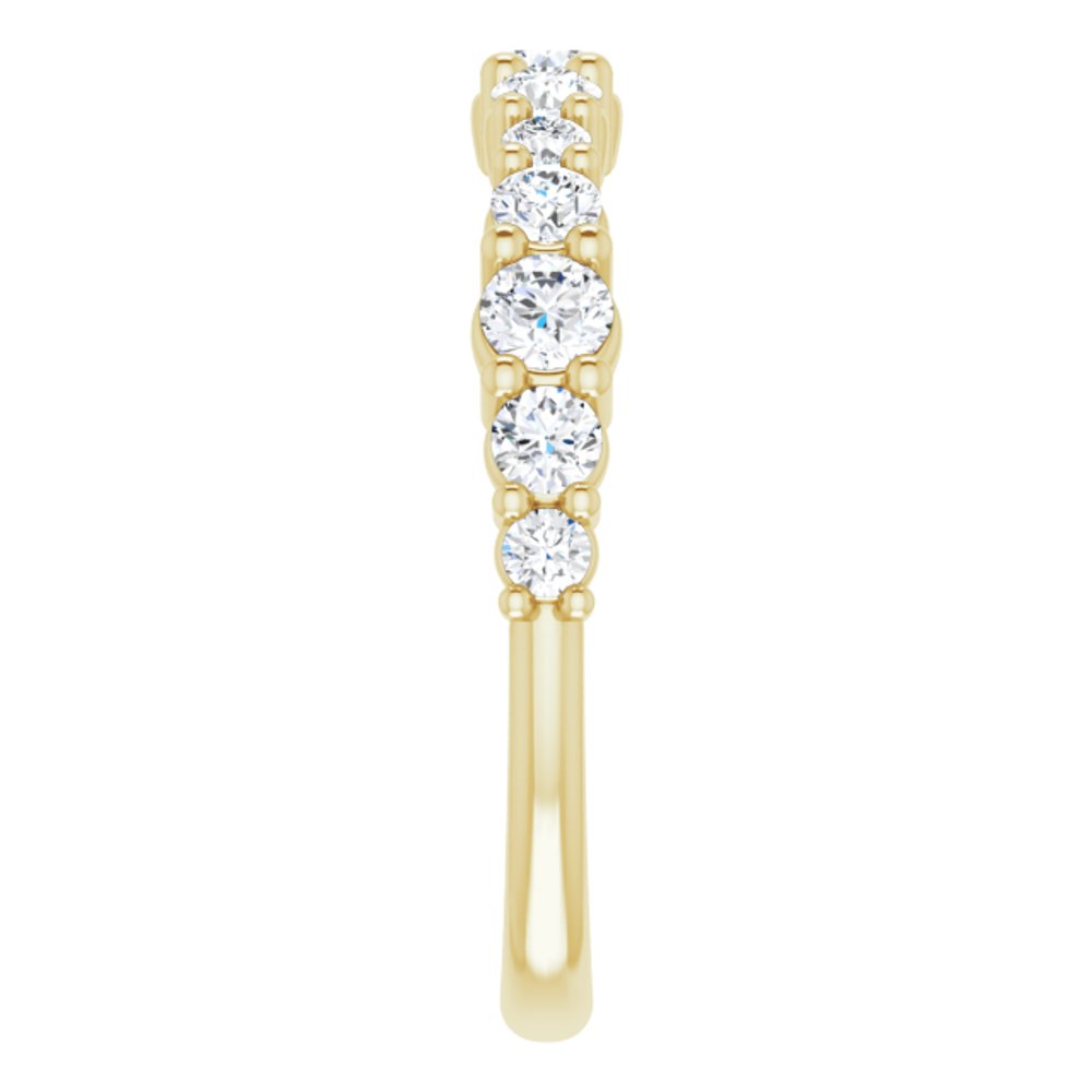 14K Yellow 3/4 CTW Lab-Grown Diamond Anniversary Band