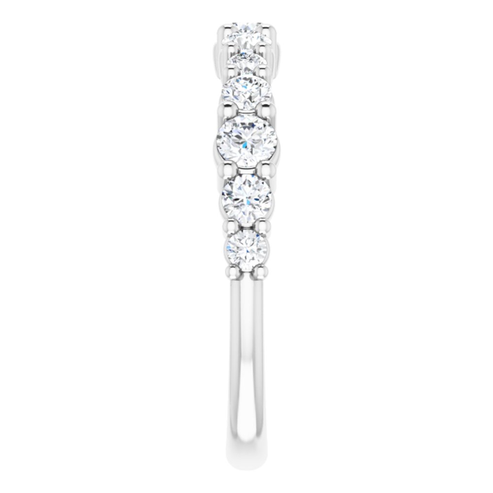 14K White 3/4 CTW Lab-Grown Diamond Anniversary Band