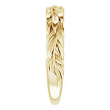 14K Yellow Stackable Leaf Ring