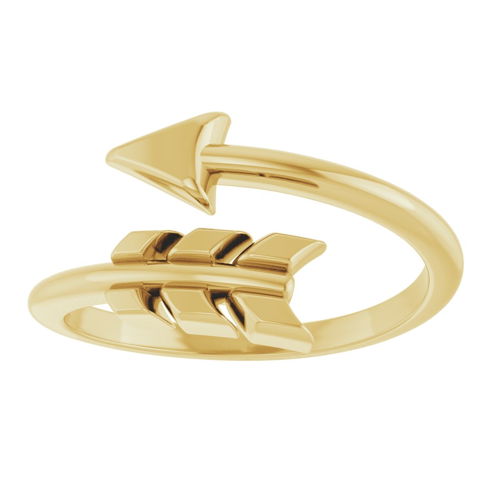 14K Yellow Arrow Ring