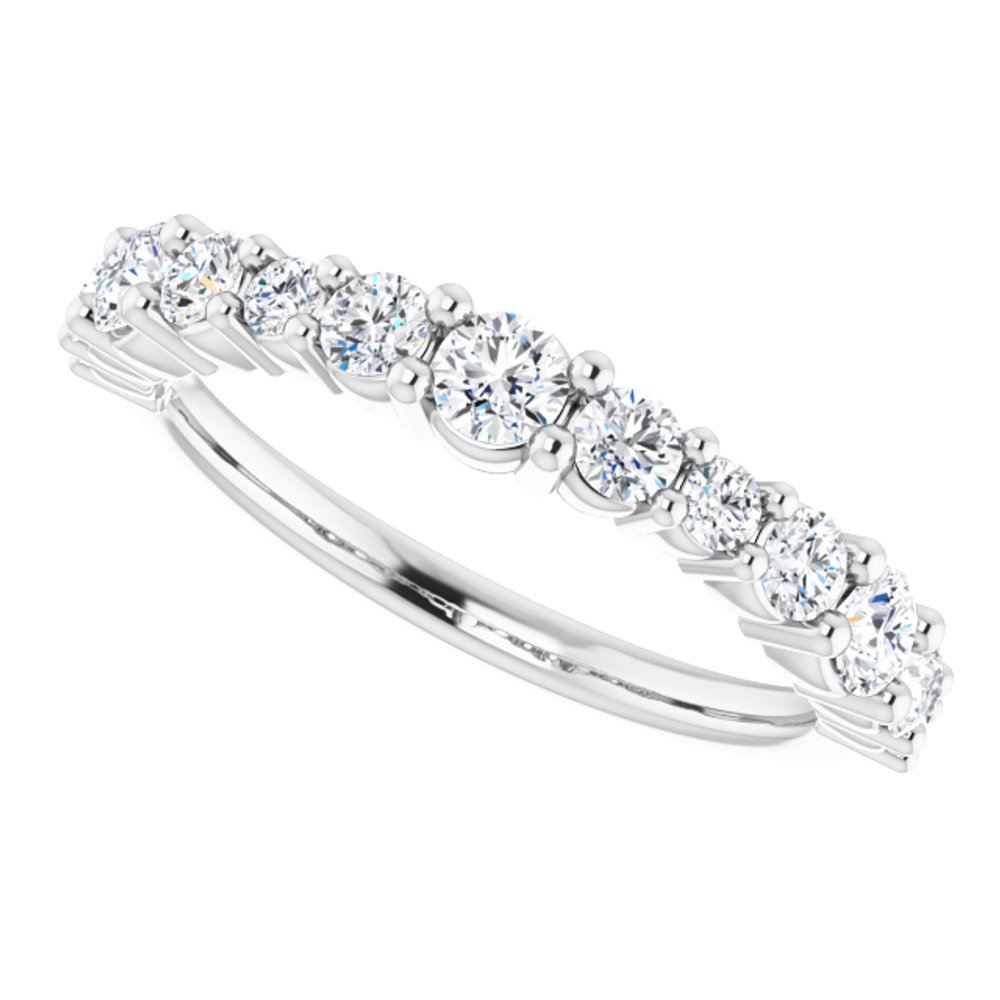 14K White 3/4 CTW Lab-Grown Diamond Anniversary Band