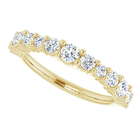 14K Yellow 3/4 CTW Natural Diamond Anniversary Band