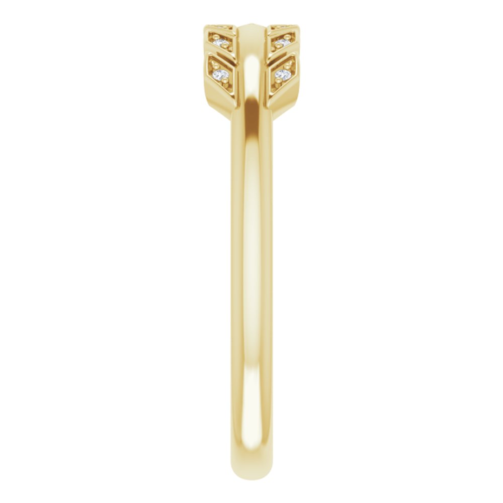 14K Yellow Gold .03 CTW Natural Diamond Arrow Ring