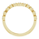 14K Yellow 1/10 CTW Natural Diamond Vintage-Inspired Contour Band