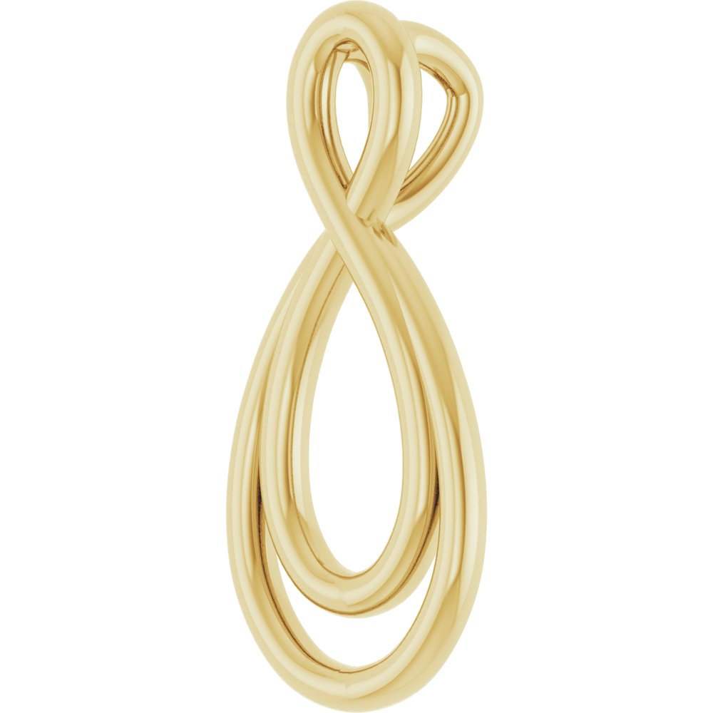 14K Yellow 15.3x7.3 mm Infinity-Inspired Pendant