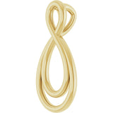 14K Yellow 15.3x7.3 mm Infinity-Inspired Pendant