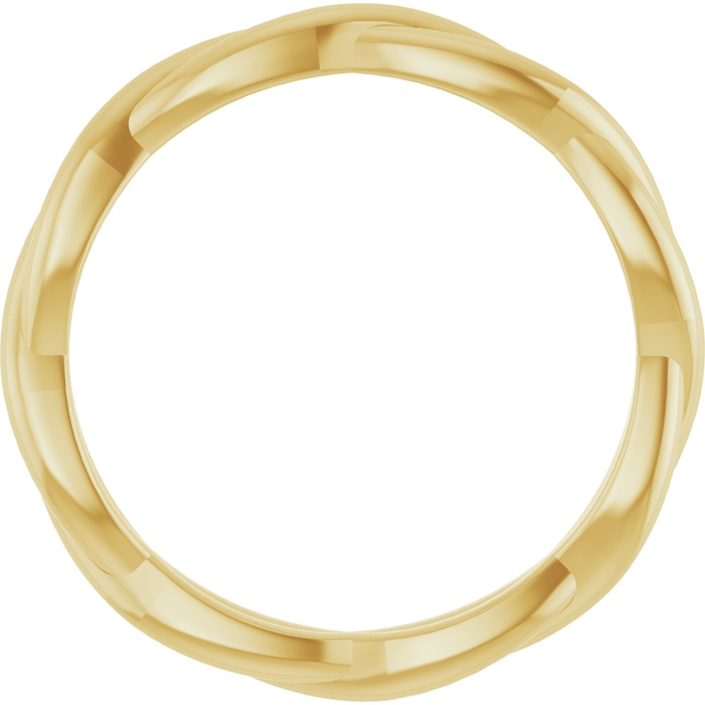 14K Yellow Gold 2.2 mm Woven-Design Band Size 7