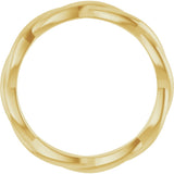 14K Yellow Gold 2.2 mm Woven-Design Band Size 7