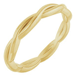 14K Yellow Gold 2.2 mm Woven-Design Band Size 7