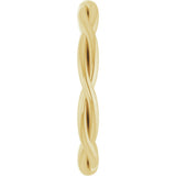 14K Yellow Gold 2.2 mm Woven-Design Band Size 7