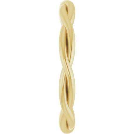 14K Yellow Gold 2.2 mm Woven-Design Band Size 7