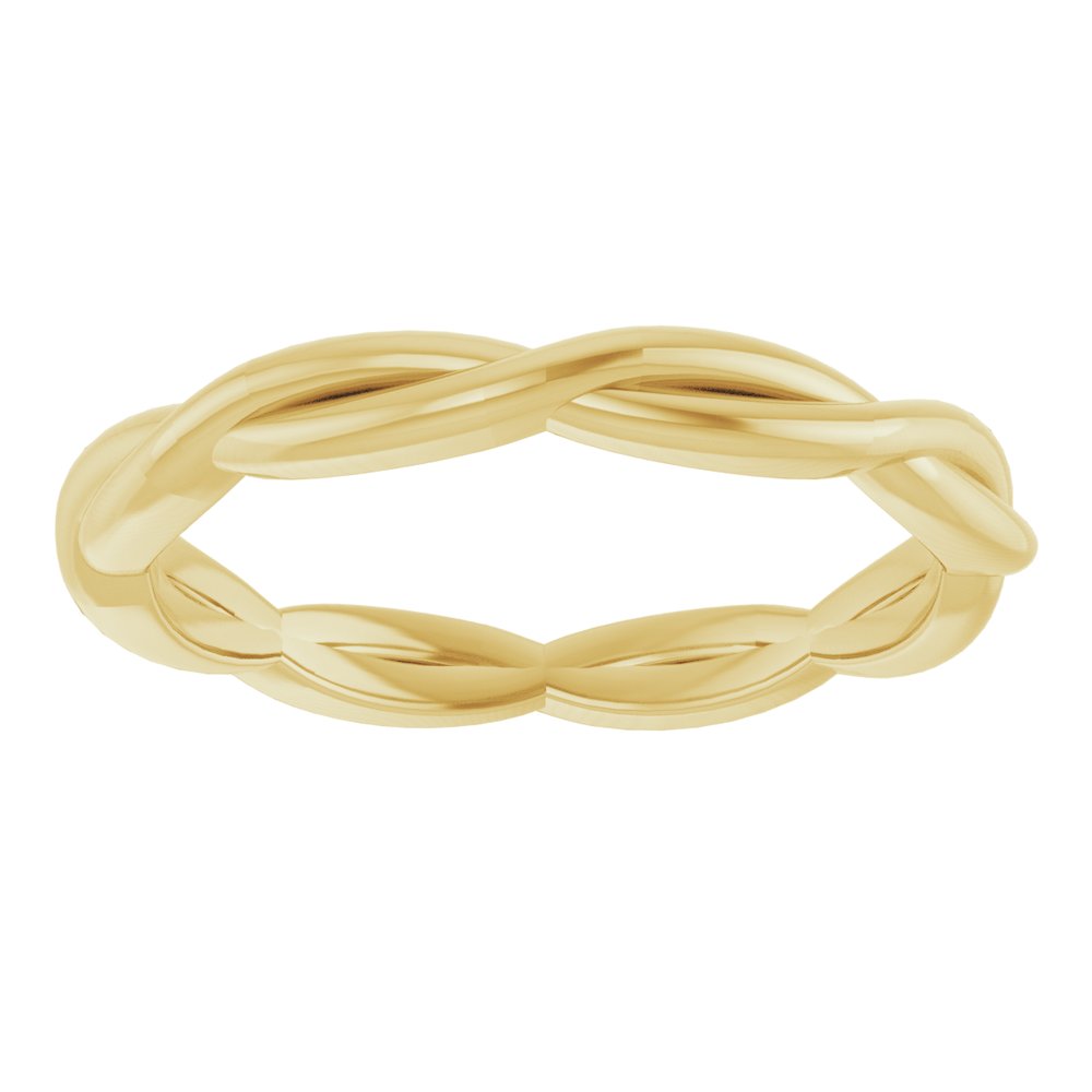 14K Yellow Gold 2.2 mm Woven-Design Band Size 7