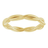 14K Yellow Gold 2.2 mm Woven-Design Band Size 7