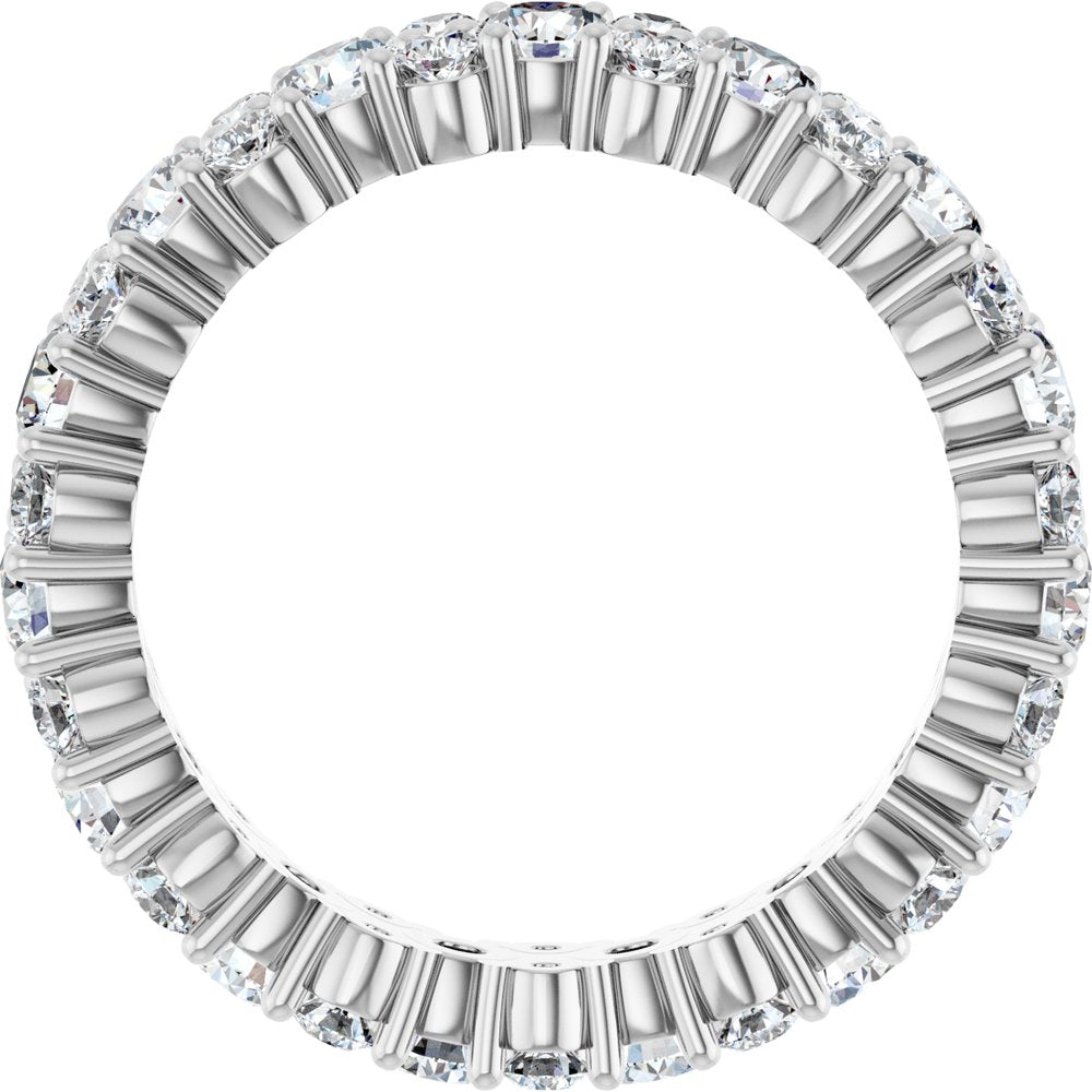 14K White 1 5/8 CTW Natural Diamond Eternity Band Size 5