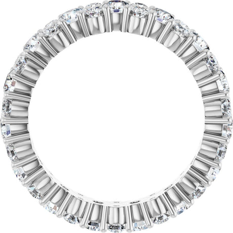 14K White 1 5/8 CTW Natural Diamond Eternity Band Size 5