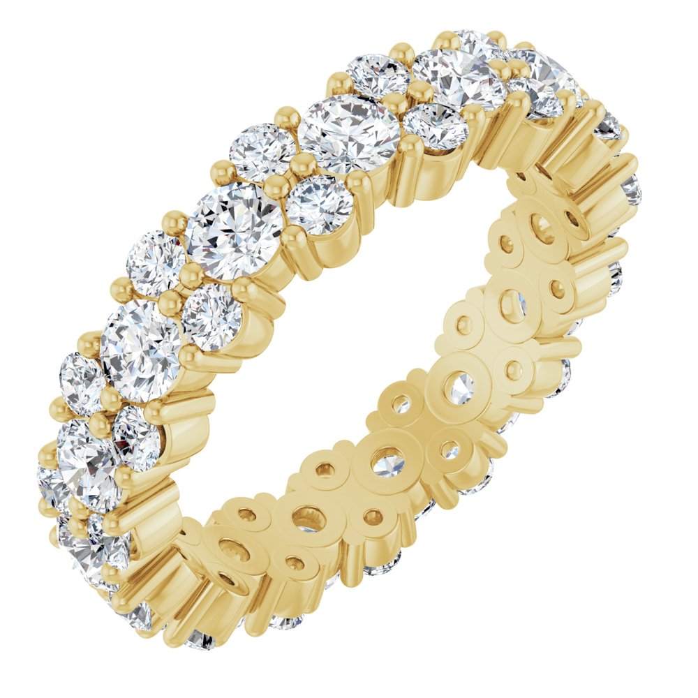 14K Yellow 1 3/4 CTW Natural Diamond Eternity Band Size 6.5