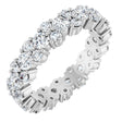 14K White 1 5/8 CTW Natural Diamond Eternity Band Size 5