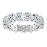 14K White 1 5/8 CTW Natural Diamond Eternity Band Size 5
