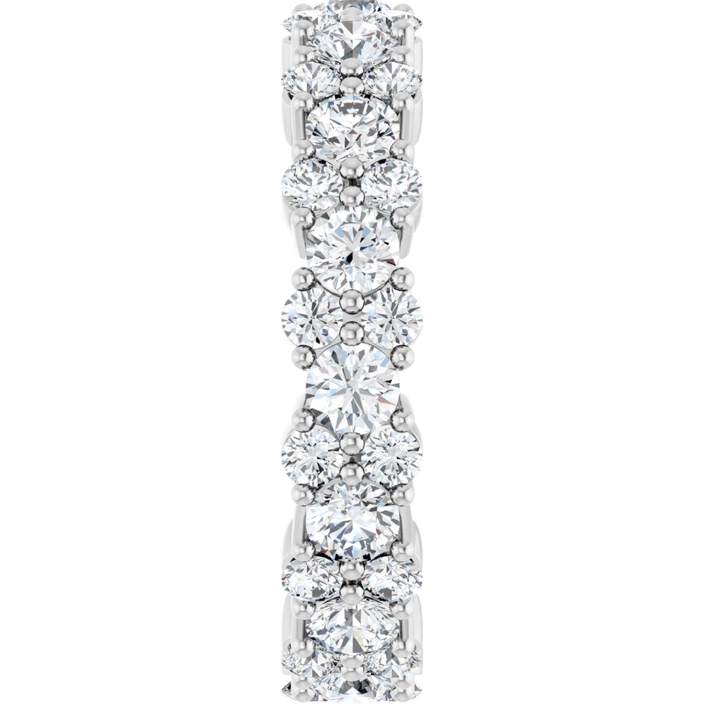 14K White 1 5/8 CTW Natural Diamond Eternity Band Size 5