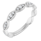 14K White 1/5 CTW Natural Diamond Infinity-Inspired Anniversary Band