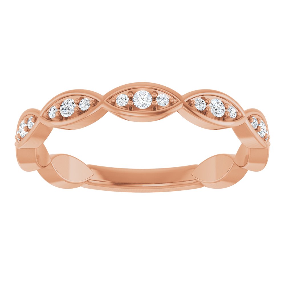 14K Rose 1/5 CTW Natural Diamond Infinity-Inspired Anniversary Band