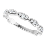 14K White 1/5 CTW Natural Diamond Infinity-Inspired Anniversary Band