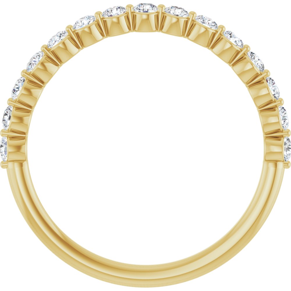 14K Yellow 1/2 CTW Lab-Grown Diamond Anniversary Band