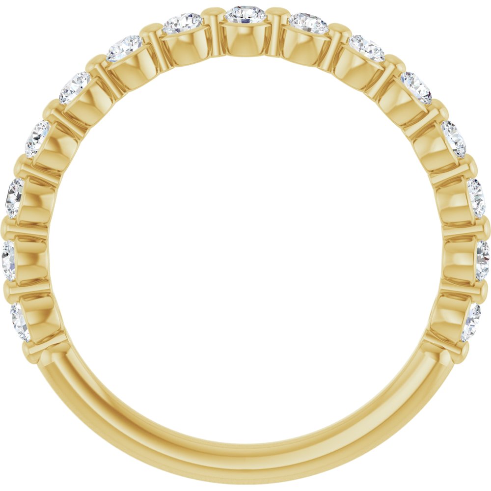 14K Yellow Gold 3/8 CTW Natural Diamond Anniversary Band