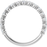 14K White Gold 3/8 CTW Natural Diamond Anniversary Band