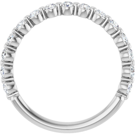 14K White Gold 3/8 CTW Natural Diamond Anniversary Band