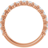 14K Rose Gold 1/2 CTW Lab-Grown Diamond Anniversary Band