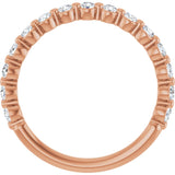 14K Rose 1/2 CTW Lab-Grown Diamond Anniversary Band
