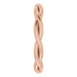 14K Rose 2.2 mm Woven-Design Band