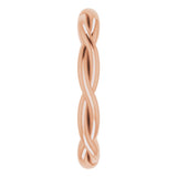 14K Rose Gold 2.2 mm Woven-Design Band Size 4