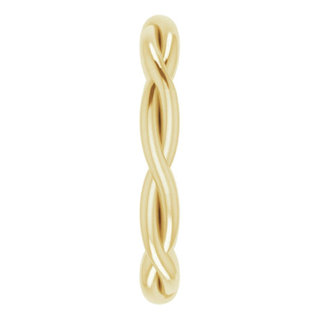 14K Yellow Gold 2.2 mm Woven-Design Band Size 4