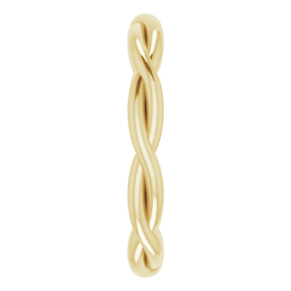 14K Yellow Gold 2.2 mm Woven-Design Band Size 4