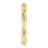 14K Yellow Gold 2.2 mm Woven-Design Band Size 4