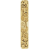 14K Yellow Gold 3 mm Floral Half Round Band Size 8