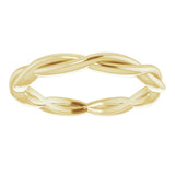 18K Yellow Gold 2.2 mm Woven-Design Band Size 6.5