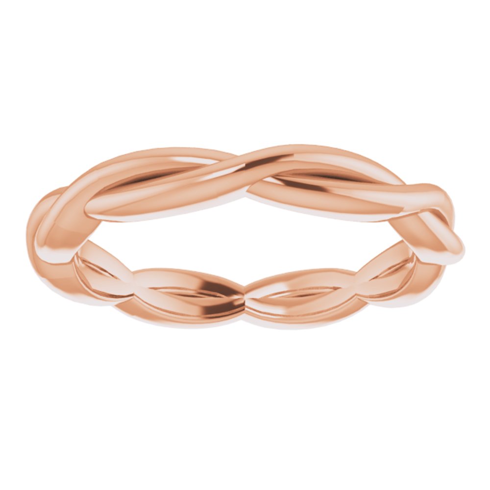 14K Rose 2.2 mm Woven-Design Band