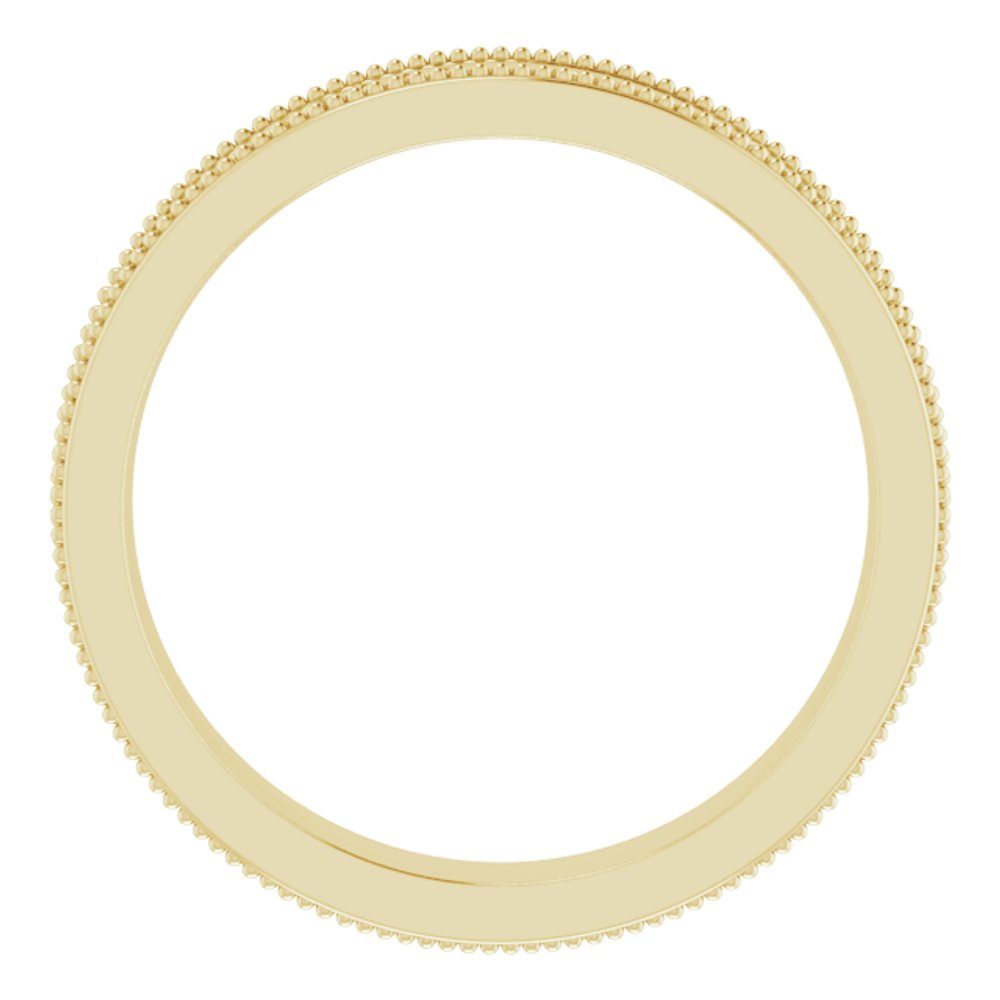 14K Yellow Gold 3.65 mm Floral Band